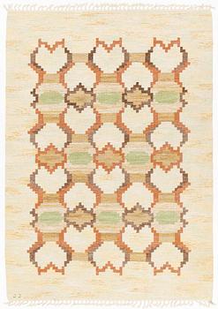 Judith Johansson, a carpet, 'Bästhult', flat weave, ca 240 x 172 cm, signed JJ.