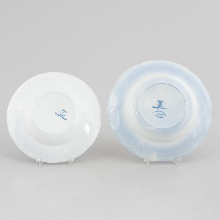 Matservis, flintgods, "Davenport Willow", Booths, England, tidigt 1900-tal.