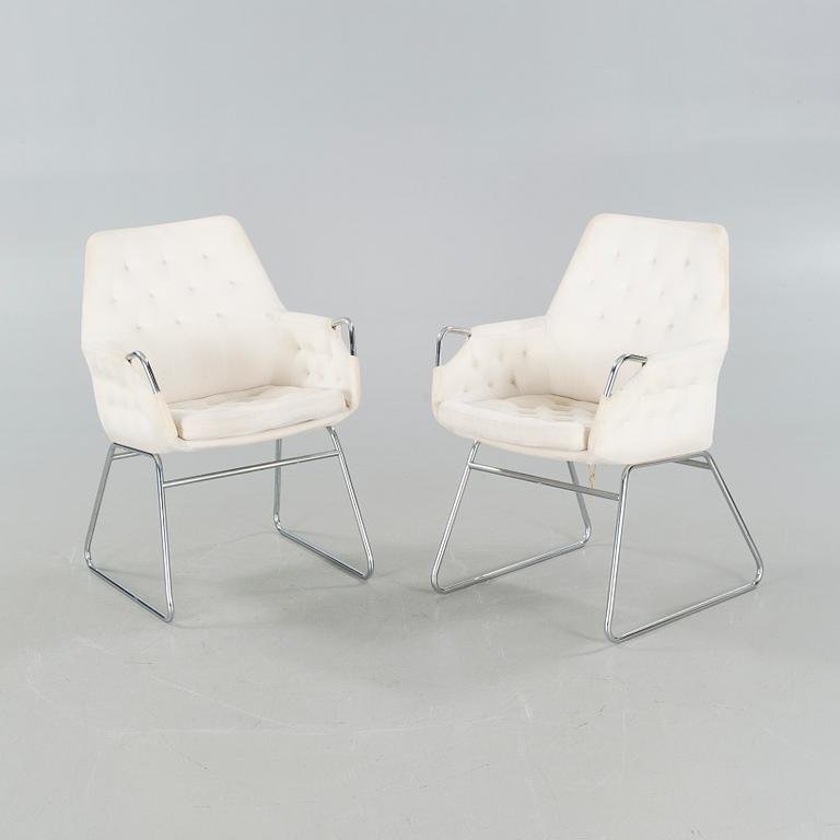 A pair of armchairs, designed by Bruno Mathsson International, around year 2000.