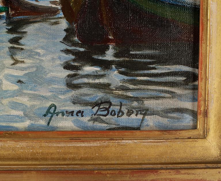 ANNA BOBERG. Olja på duk. Sign Anna Boberg.