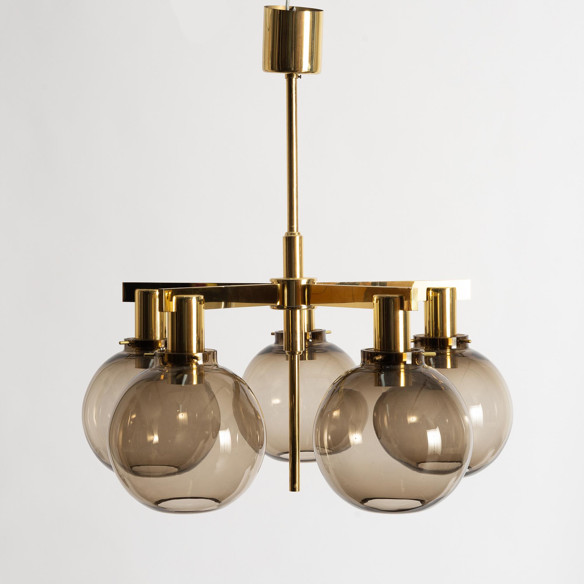 Hans-Agne Jakobsson, taklampa, modell 348/5, Markaryd, 1900-talets andra hälft.