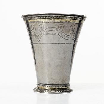 A Swedish silver beaker, mark of Jeremias Dahlén, Västerås (1722–1736–).