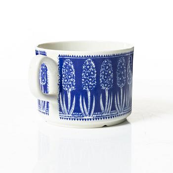 Arthur Percy, kaffeservisdelar, 17 st, "Blå Hyacint", Gefle.