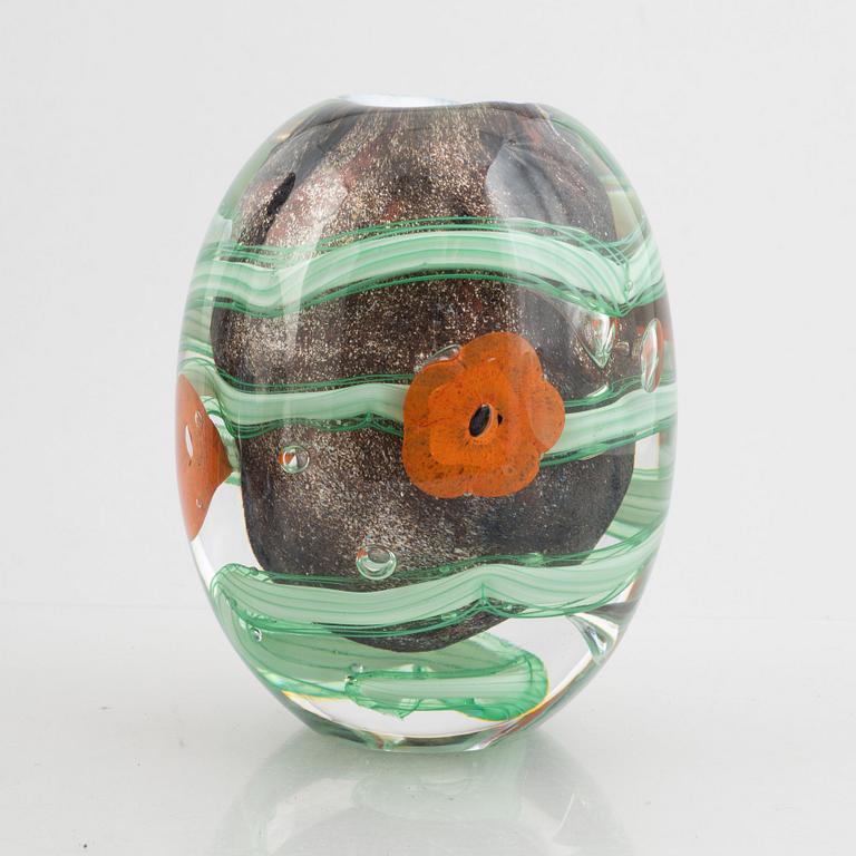 Monica Backström, a 'Jord' glass vase, Kosta Boda.