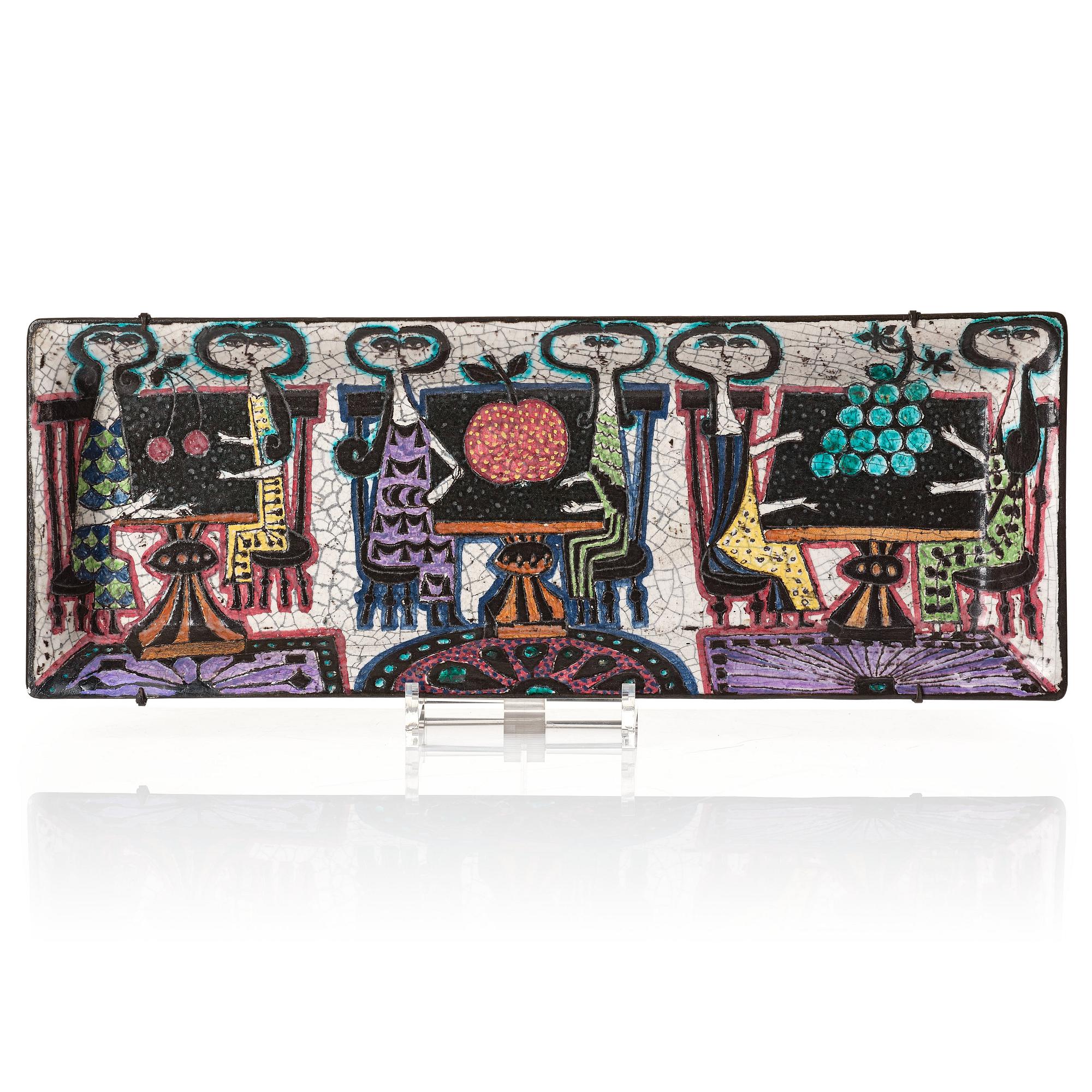 Birger Kaipiainen, a stoneware dish, Rörstrand 1950s.