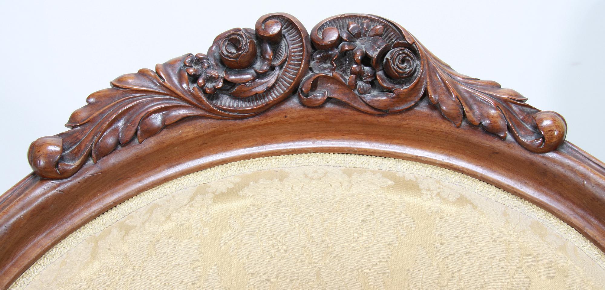 FÅTÖLJ, nyrokoko, 1800-talets andra hälft.