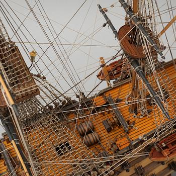 A 20th century miniature ship.