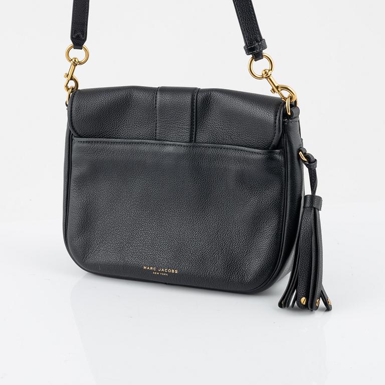 Marc Jacobs, a black leather 'Interlock Courier' messenger bag.