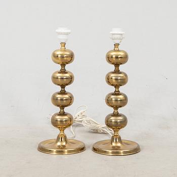 A pair of GMA brass table lamps.