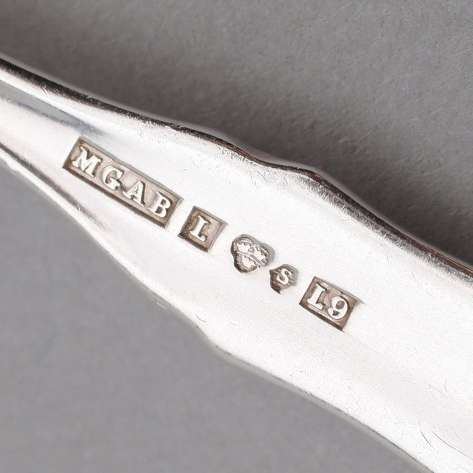 BESTICK, 14 delar, silver, "Uppsala", MGAB, 1960-tal.  Vikt ca 280 g.