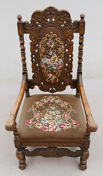 KARMSTOL, barockstil, omkring år 1900.