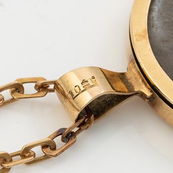 Collier 18K guld med siluettporträtt, 1800-tal.