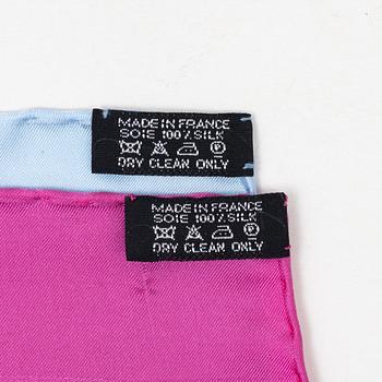 Hermès, a silk tie and two pocket squares.