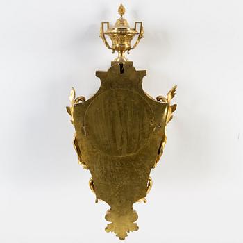 A French bronze wall clock, second half of the 19th century.