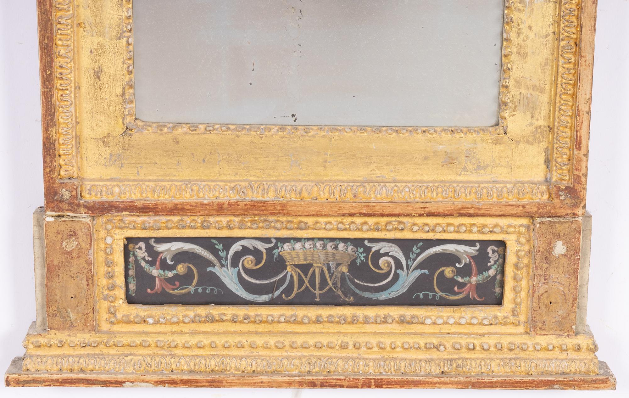 A late Gustavian mirror, circa 1800.