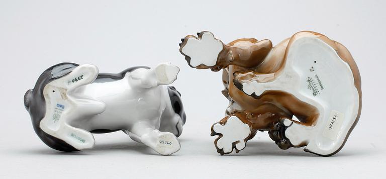 FIGURINER, 2 st, porslin, Rosenthal resp Bing & Gröndal, 1900-talets slut.