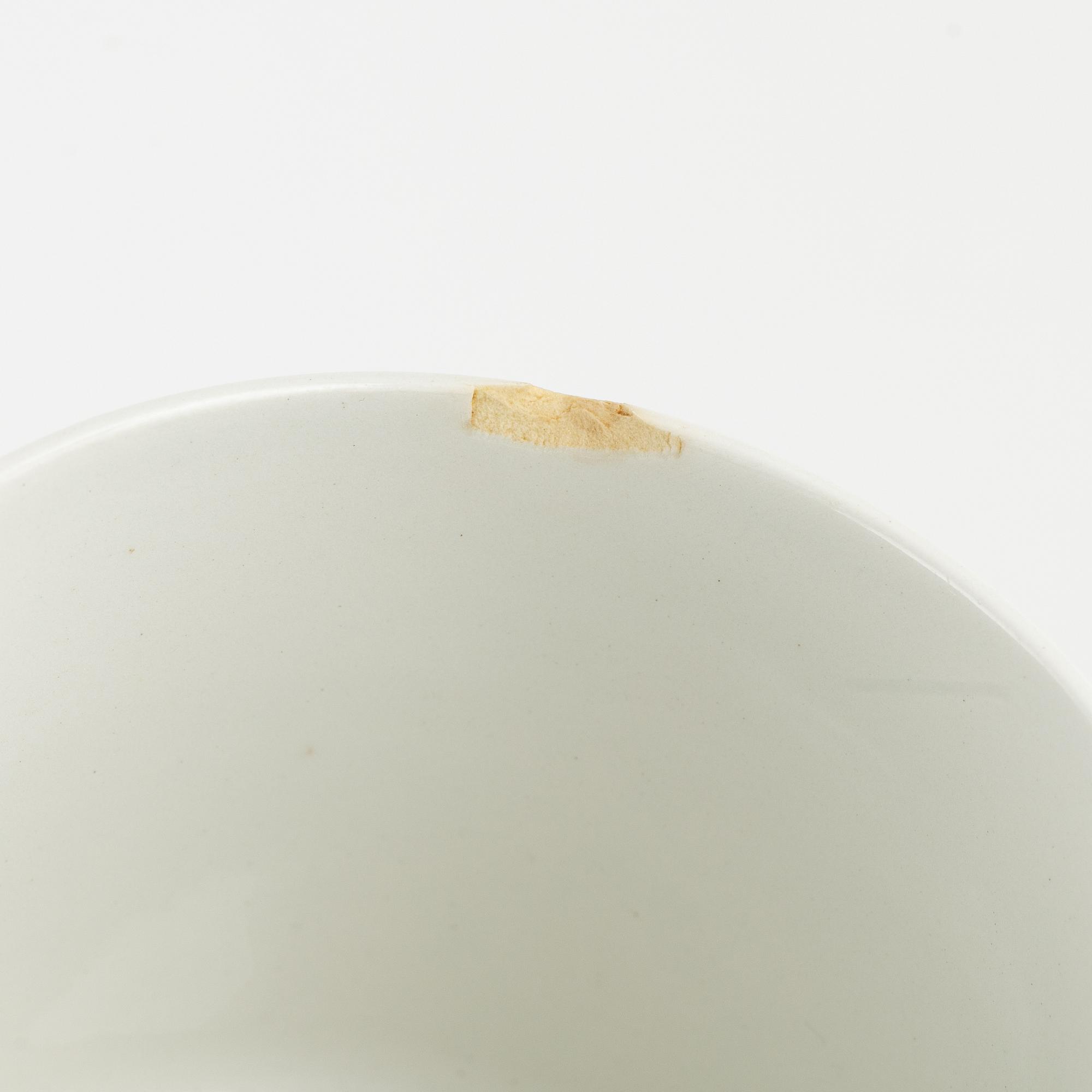 Kaffekoppar med fat, 5 st, "Mia", Rörstrand, 1900-talets andra hälft.
