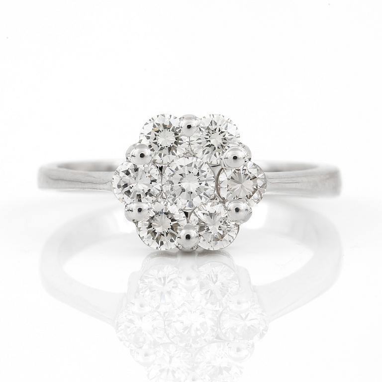 RING, med briljantslipade diamanter, totalt ca 1,00 ct.