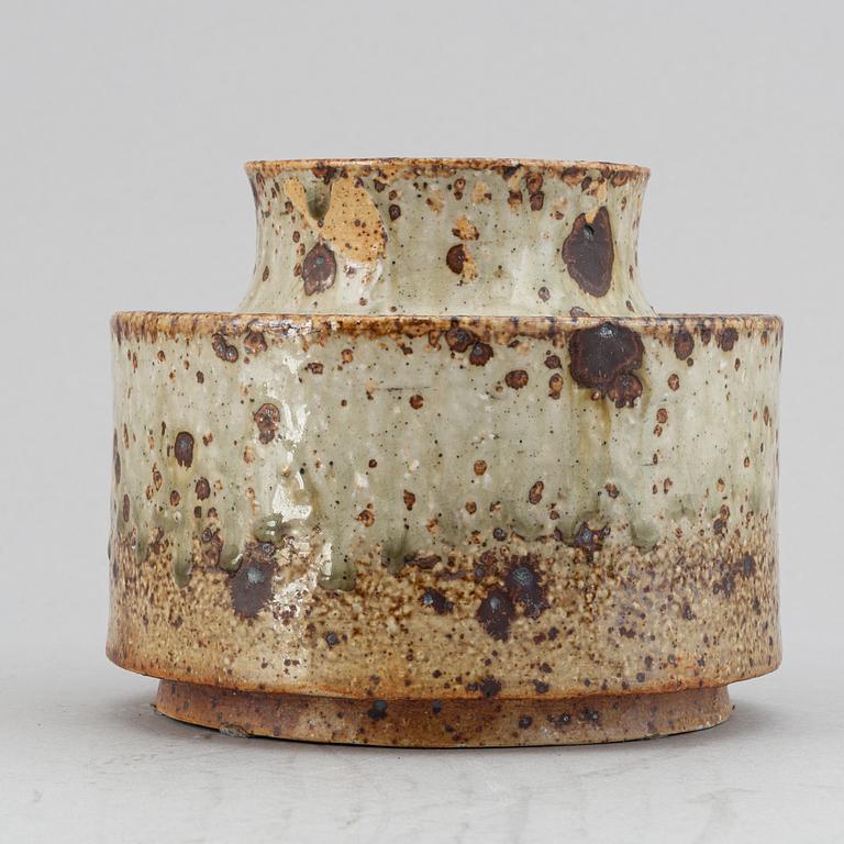 Marianne Westman for Rörstrand and Britt-Louise Sundell for Gustavsberg studio, two stoneware vases, Sweden.