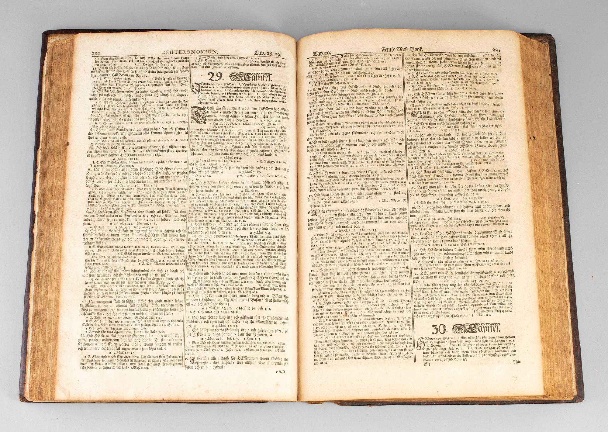 BIBEL, Fredrik I, tryckt av H C Merckell, 1724.