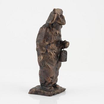 Bror Marklund, sculpture, signed, bronze, height 20.5 cm.