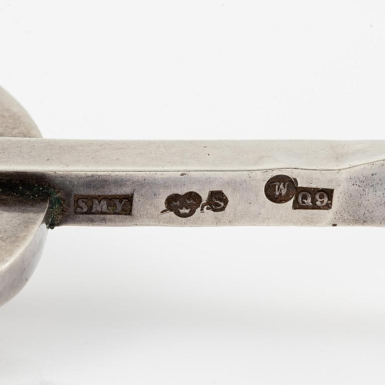 Inga-Britt "Ibe" Dahlquist, collier, silver med fossil, Visby 1966.