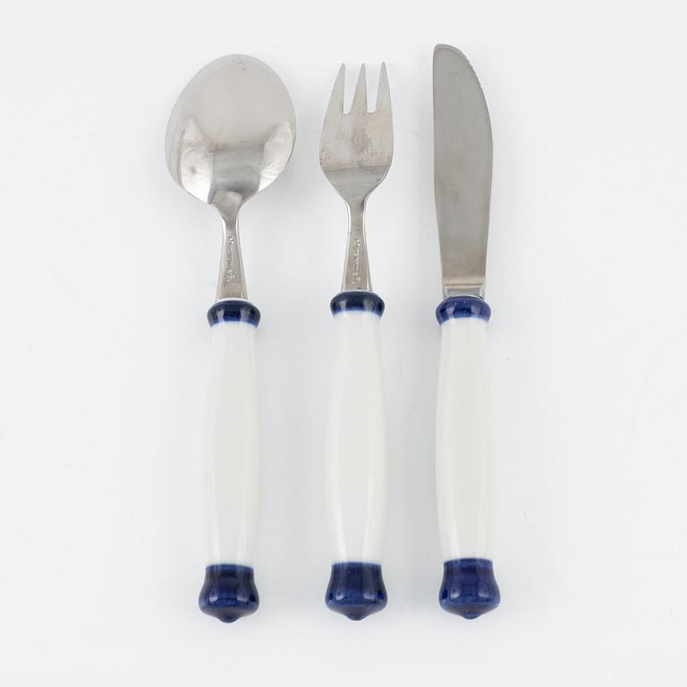 Hertha Bengtson, a 42-piece cutlery set, "Koka Blå", Rörstrand, Sweden.