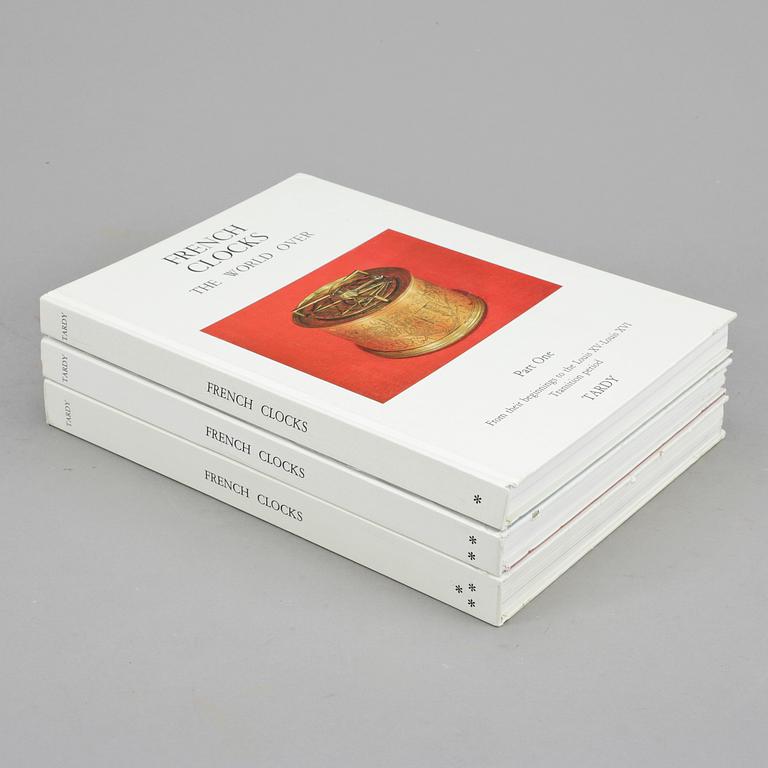 BÖCKER, 3 stycken, "French clocks part 1-3", Tardy, Paris 1982.