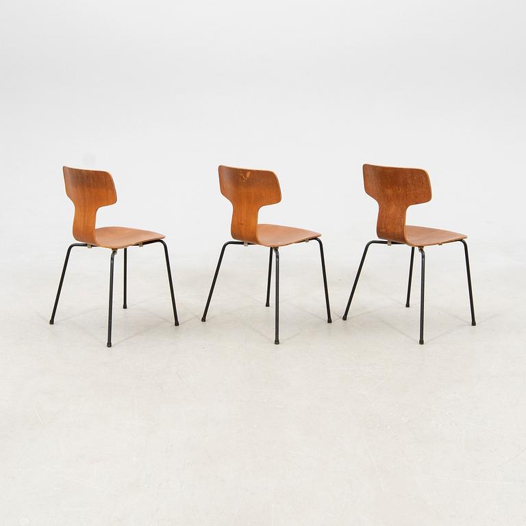 Arne Jacobsen, stolar 6 st "T-stolen" modell 3103 Fritz Hansen 1968.