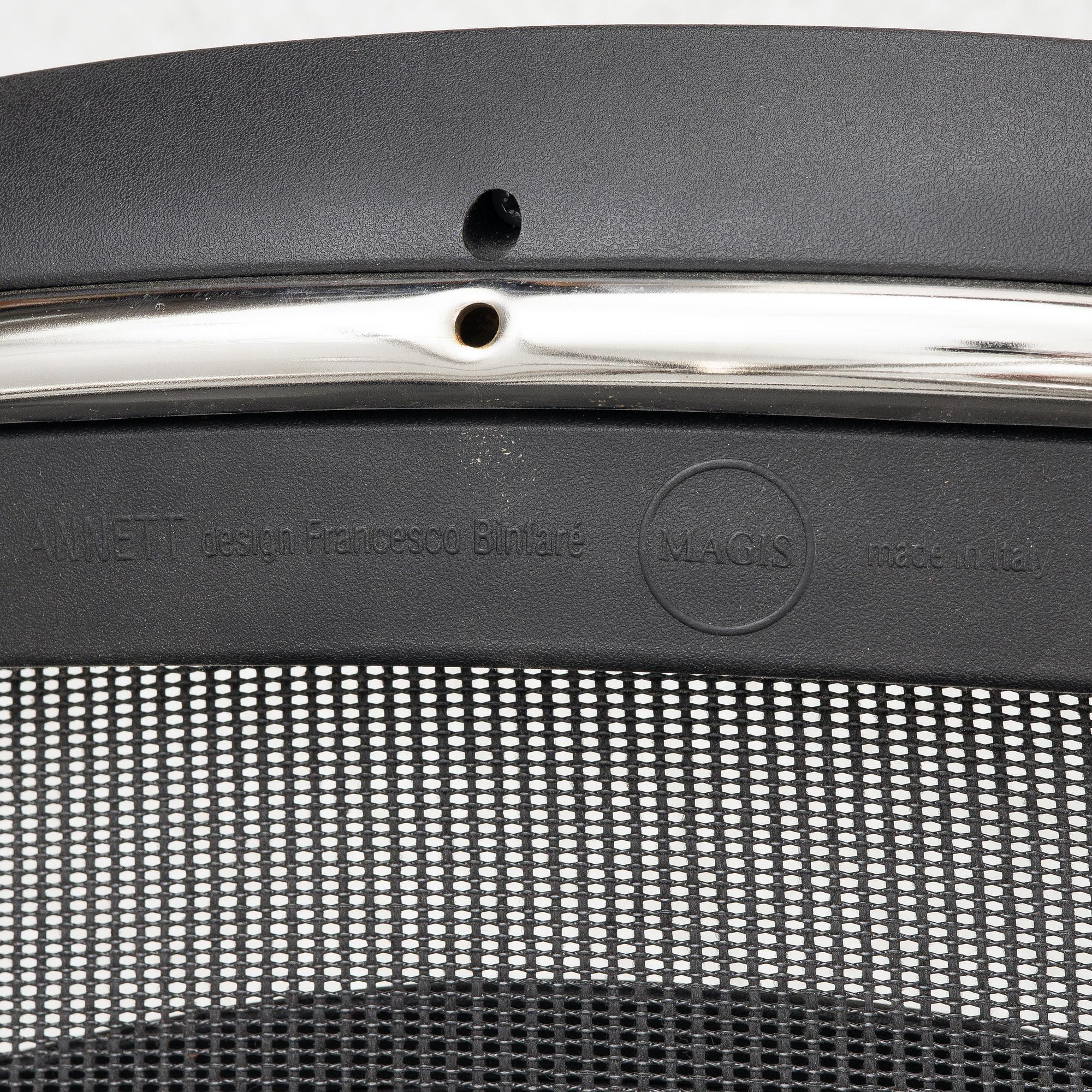 Francesco Binfaré, stolar, 6 st,  "Annett", Magis, samtida.