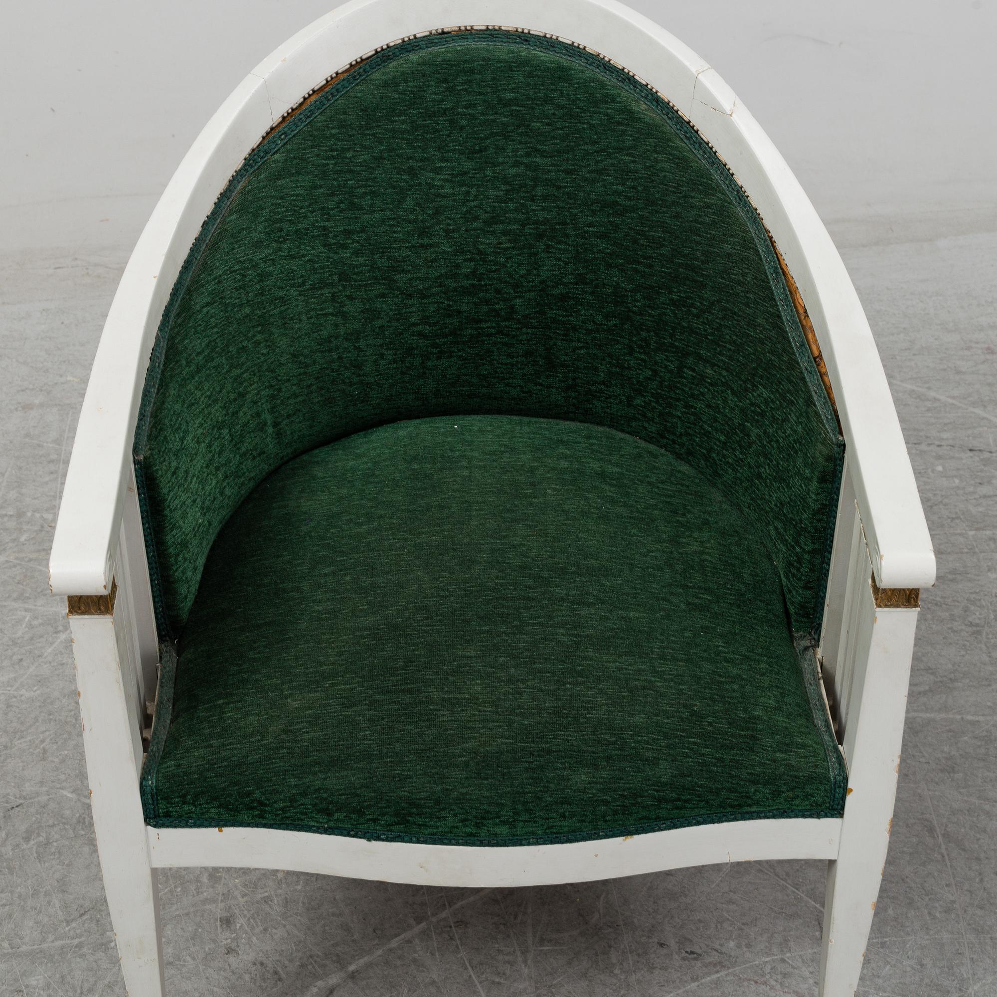 A circa 1900 art nouveau armchair.