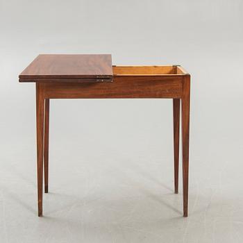 A late Gustavian mahogany game table first half of the 1800s.