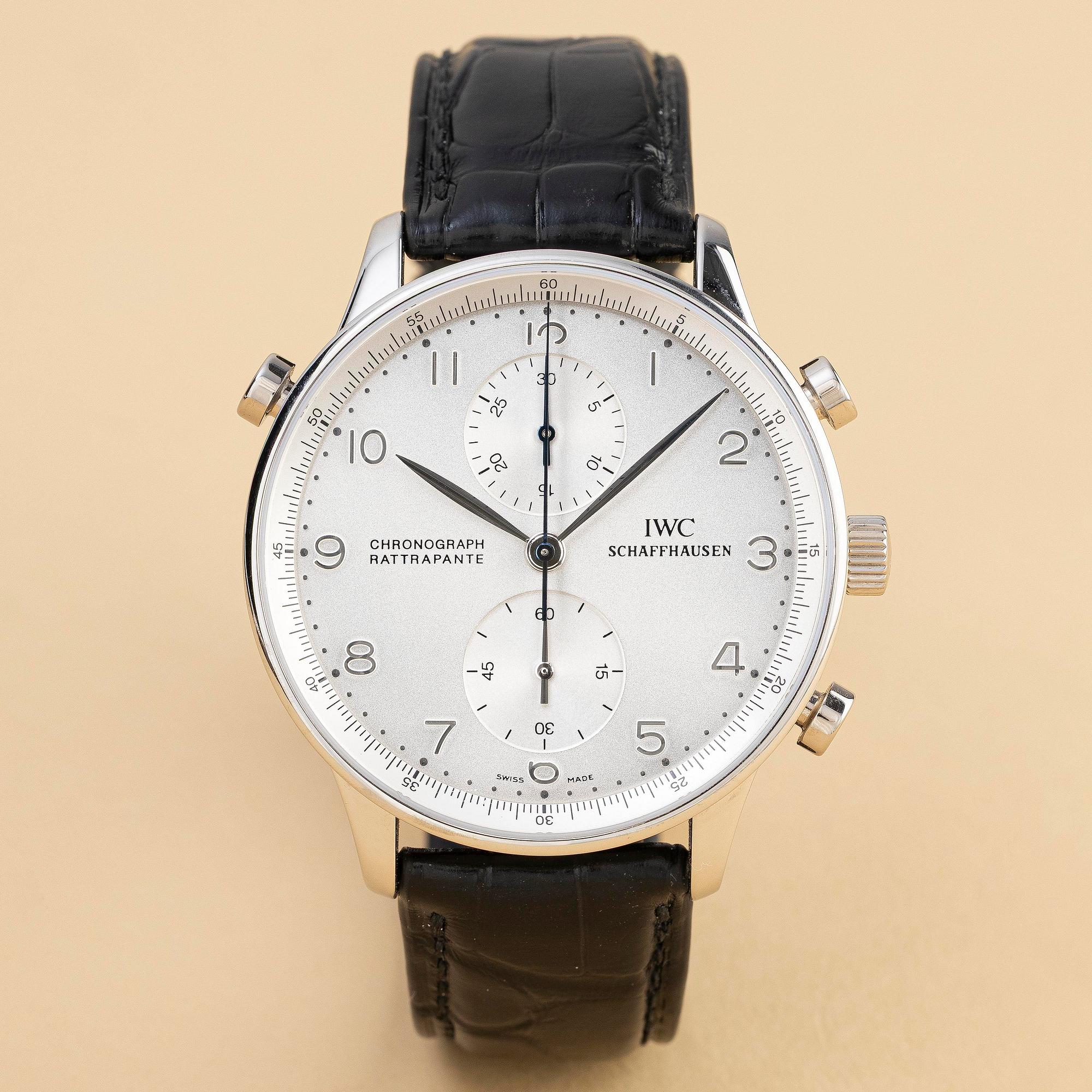 IWC, Portuguese, "Platinum Case", Chronograph Rattrapante, ca 2000.