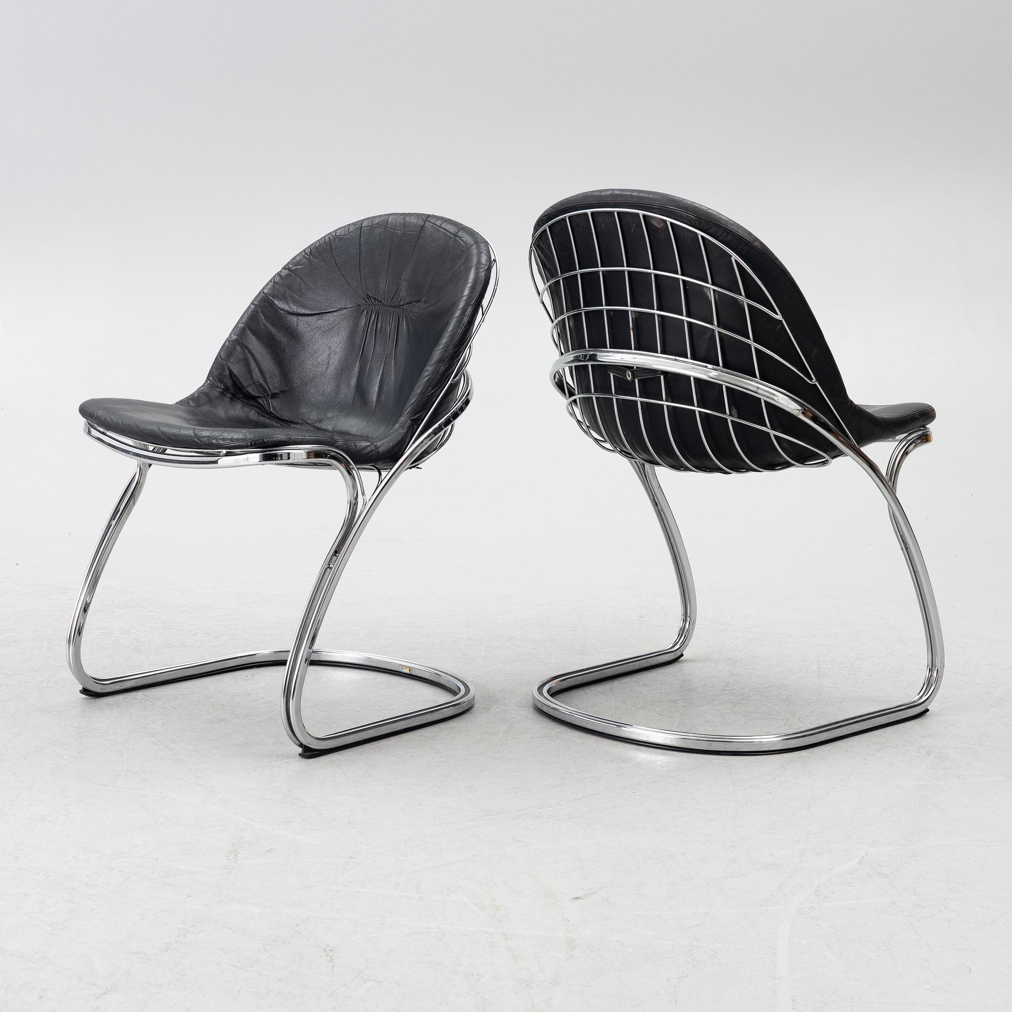 Gastone Rinaldi, chairs 6 pcs, "Sabrina", second half of the 20th century.