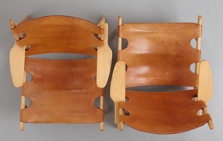 Børge Mogensen, a pair of "Hunting chairs" produced by Karl Andersson & Söner, Sweden 1950's.