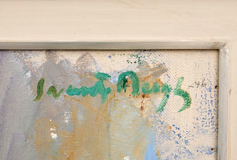 Svante Bergh, "Street in Gandria with Monte Generoso in the background".