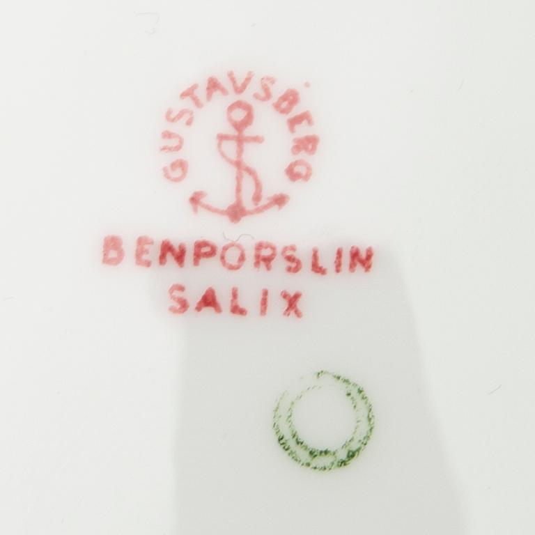 STIG LINDBERG, Servisdelar 27 st, "Salix" Benporslin, Gustavsberg,
