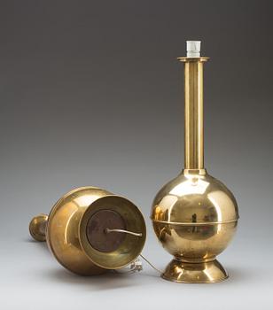 BORDSLAMPOR, ett par. 1900-talets andra hälft.