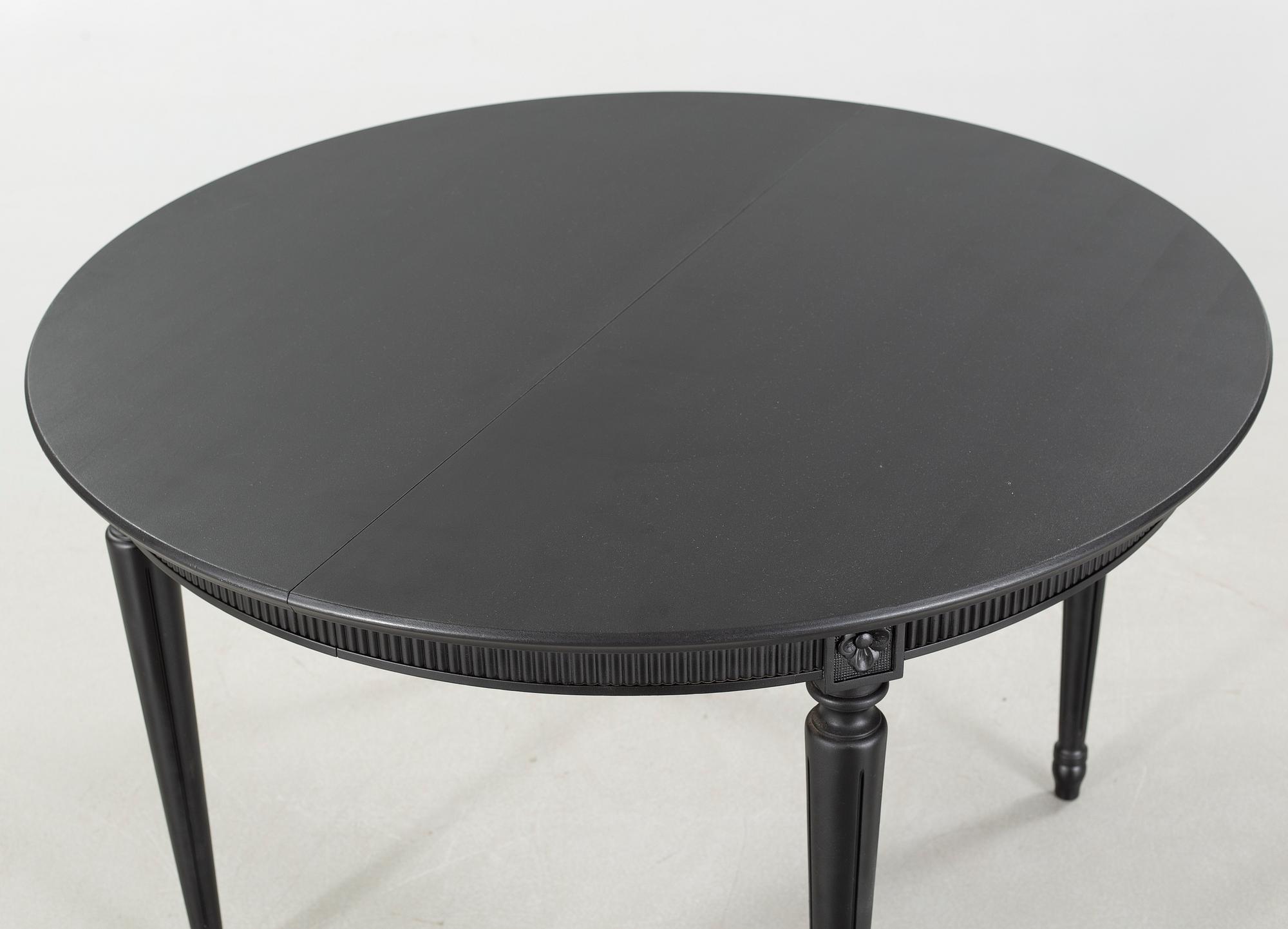 A gustavian style dining table, late 20th century.