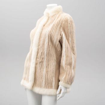 A mink fur jacket, Qwarnstöms Päls, Borlänge. Size circa M.