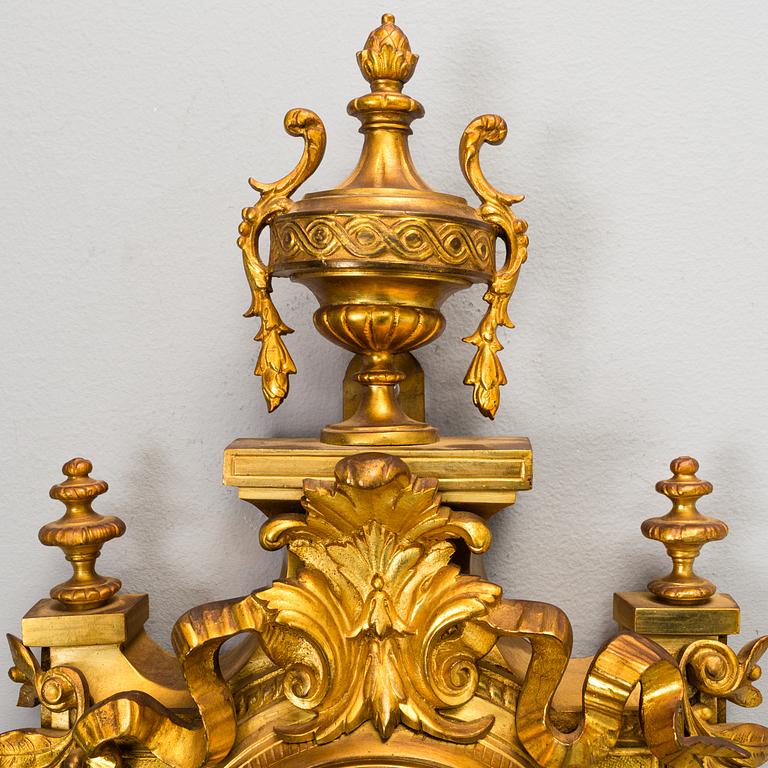 A wall clock, Japy Frères, France, late 19th century.