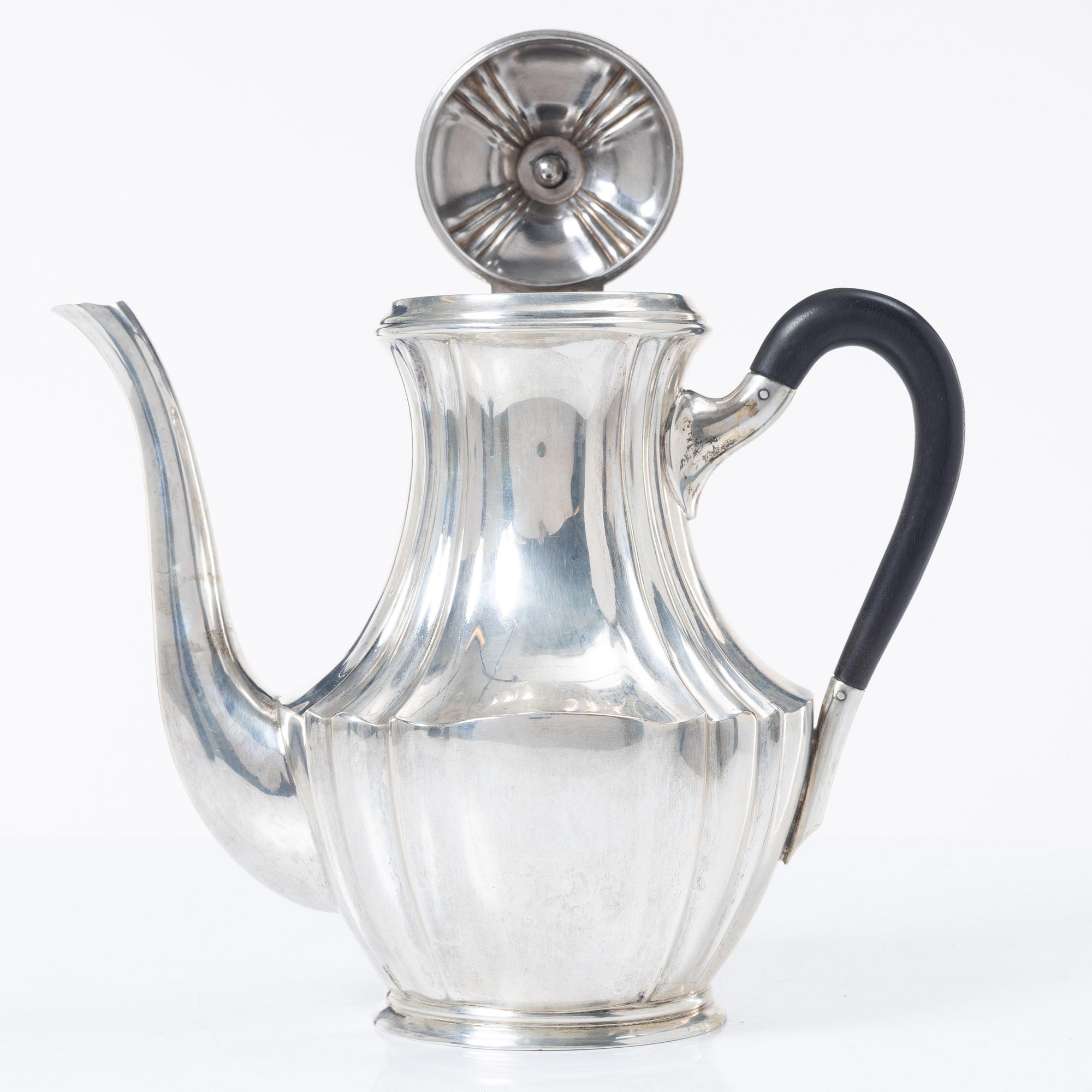 Coffee pot, silver, 1919.