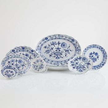 A Meissen Dining and Coffee Service, "Onion Pattern", (90 pieces).