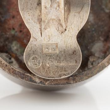 Lars Arby, four pairs of earrings, silver, Gothenburg including 1963 and 1969.