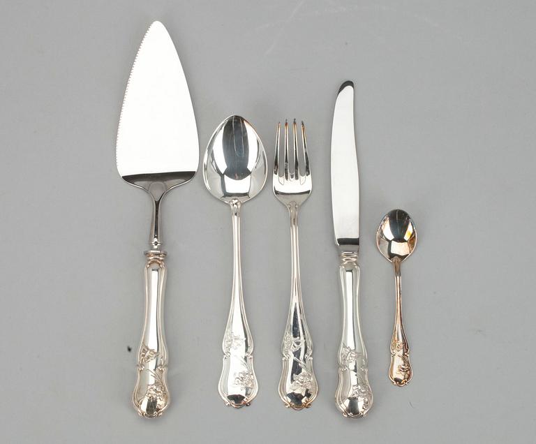 BESTICKUPPSÄTTNING, 49 delar, silver 925. Svenska stämplar. Vikt tot. 2388 g.