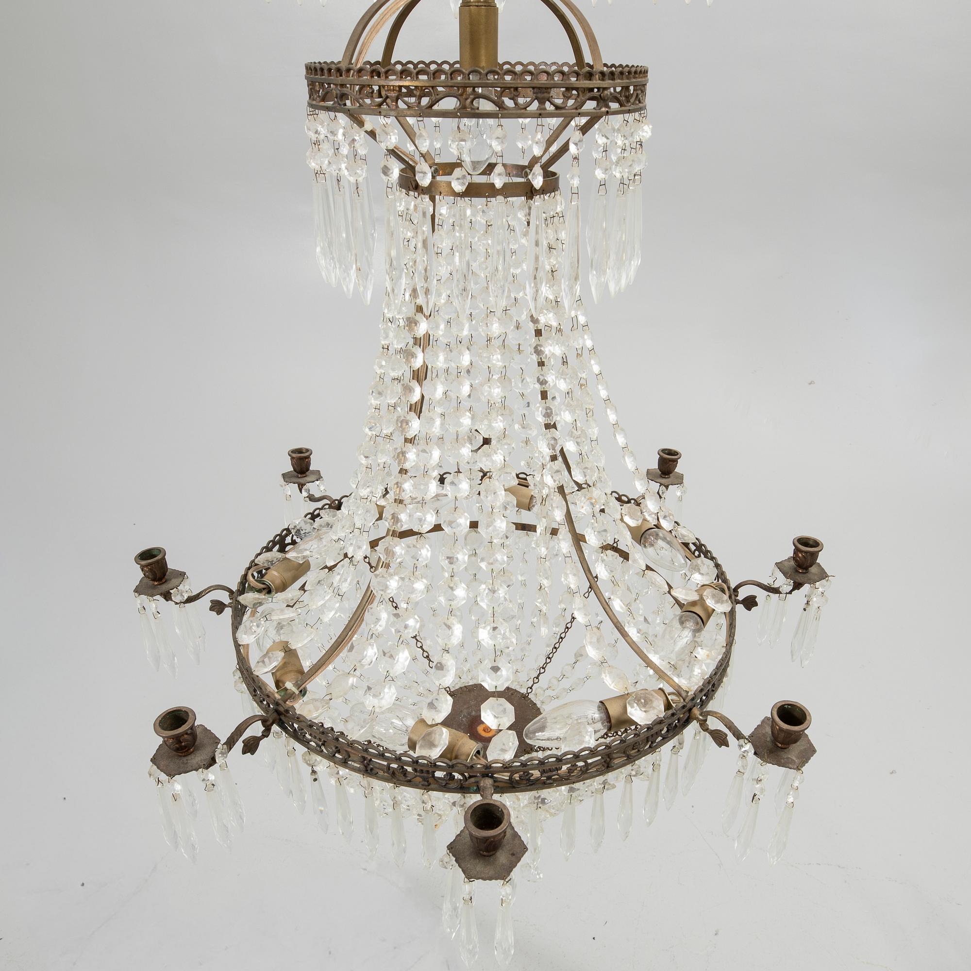 Chandelier, Gustavian style, 20th century.