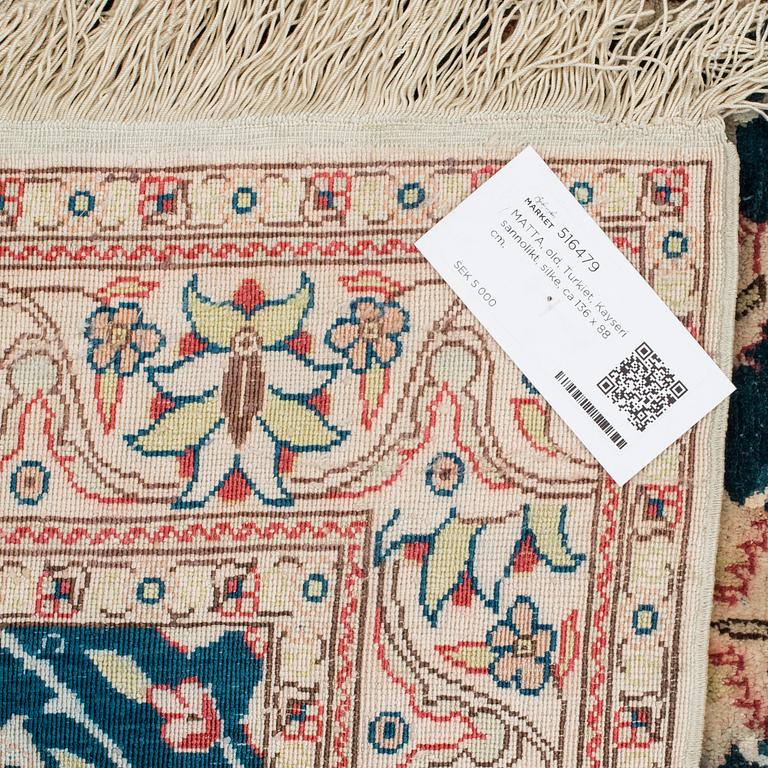 MATTA, old, Turkiet, Kayseri sannolikt, silke, ca 136 x 88 cm.