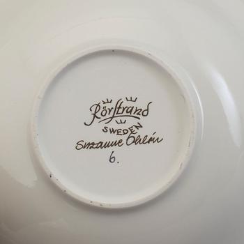 SUZANNE ÖHLÉN, vas, skål och fat, stengods, Rörstrand.