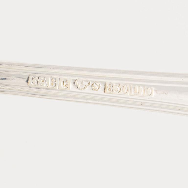 Bestickservis, 49 delar, silver, modell "Gammal fransk", GAB, Eskilstuna, 1994-2001.