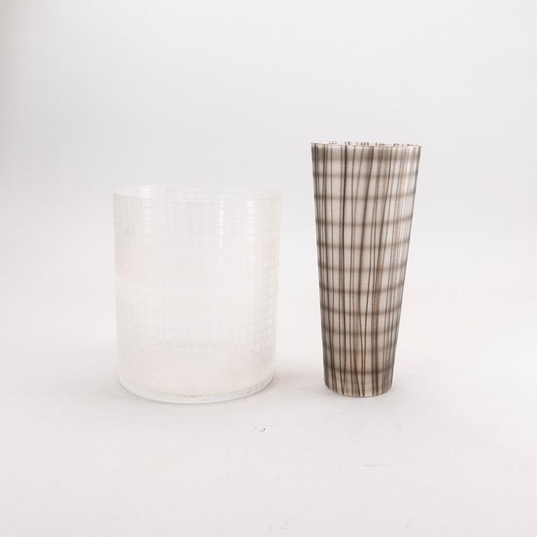 Ingegerd Råman, vaser 2 st Orrefors en signerade.